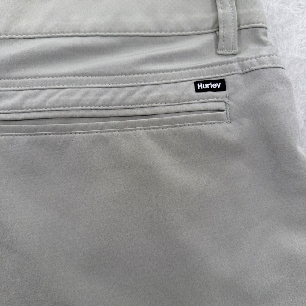 HURLEY MENS 38 HYBRID SHORTS ACTIVE SHORTS GOLF SHORTS GRAY GEOMETRIC DESIGN - Picture 10 of 10